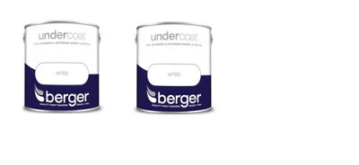Berger Undercoat Paint Brilliant White 2.5L Pack of 2