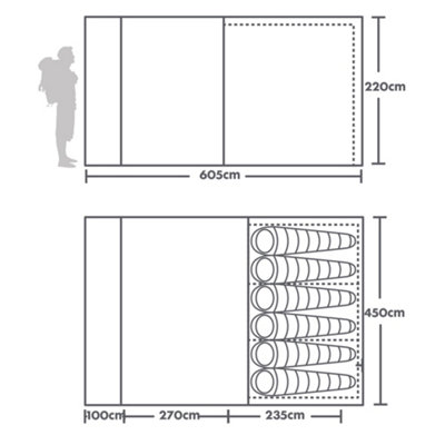 Berghaus Air XL Polycotton Man Family Tent with Darkened