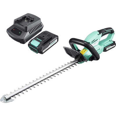 Bergman Interchange Cordless Hedge Trimmer with 18V Battery Fast Charger Lightweight Garden Bush Shrub Trimmer Cutting Tool