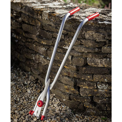 Bergman Multi Angle Garden Shears Lightweight Long Handled Hedge and Lawn Cutting Edging Tool with