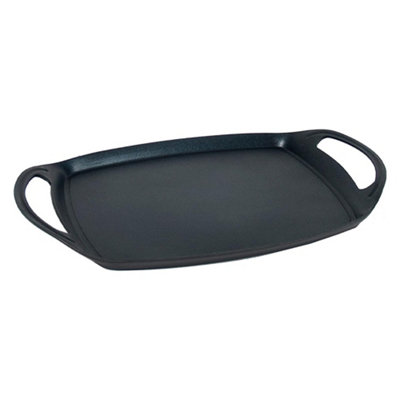 Bergner Forged Aluminium Grill Plate with Handles 37cm Matte Black