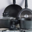 Bergner Orion Set of 5 Forged Aluminium Induction Non-stick Cookware Black