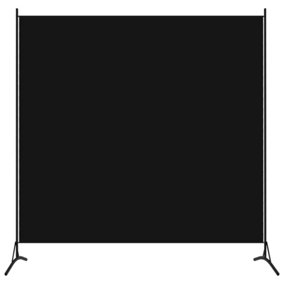 Berkfield 1-Panel Room Divider Black 175x180 cm