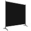 Berkfield 1-Panel Room Divider Black 175x180 cm