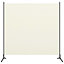 Berkfield 1-Panel Room Divider Cream White 175x180 cm