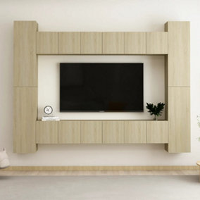 Berkfield 10 Piece TV Cabinet Set Sonoma Oak Engineered Wood