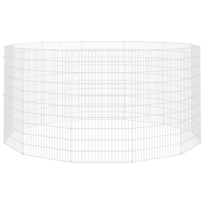 Berkfield 12-Panel Rabbit Cage 54x100 cm Galvanised Iron