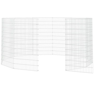 Berkfield 12-Panel Rabbit Cage 54x100 cm Galvanised Iron