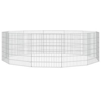 Berkfield 12-Panel Rabbit Cage 54x60 cm Galvanised Iron