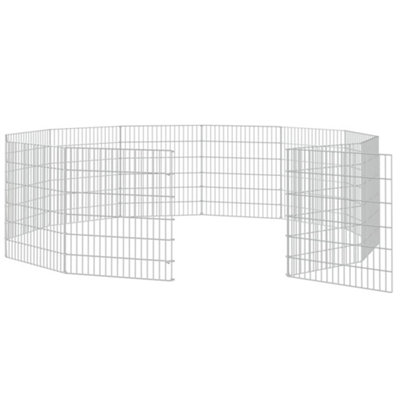 Berkfield 12-Panel Rabbit Cage 54x60 cm Galvanised Iron