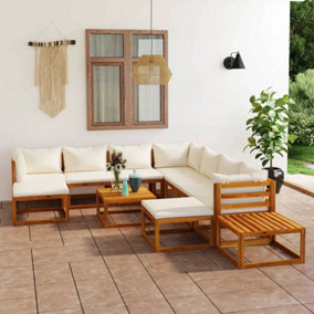 Berkfield 12 Piece Garden Lounge Set with Cushions Solid Wood Acacia (UK/IE/FI/NO only)