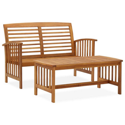 Berkfield 2 Piece Garden Lounge Set Solid Acacia Wood