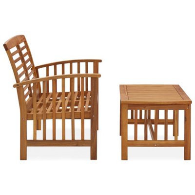 Berkfield 2 Piece Garden Lounge Set Solid Acacia Wood