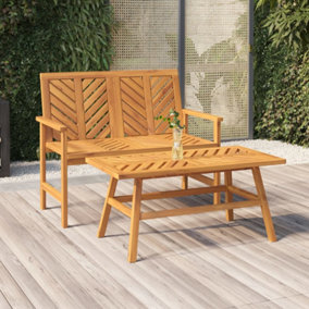 Berkfield 2 Piece Garden Lounge Set Solid Wood Acacia