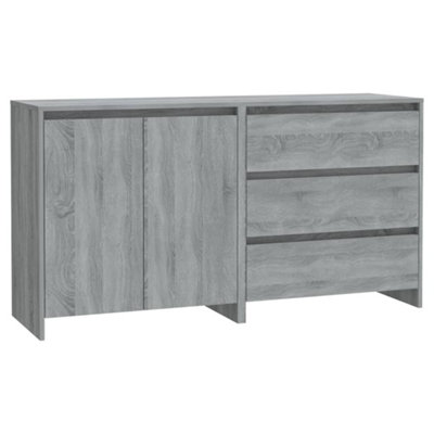 Berkfield 2 Piece Sideboard Grey Sonoma Engineered Wood