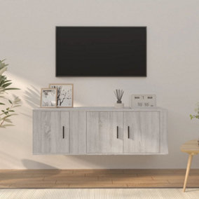 Berkfield 2 Piece TV Cabinet Set Grey Sonoma Engineered Wood