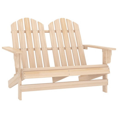 Berkfield 2-Seater Garden Adirondack Chair Solid Fir Wood