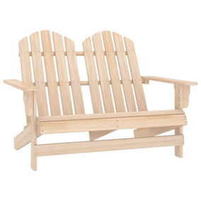 Berkfield 2-Seater Garden Adirondack Chair Solid Fir Wood