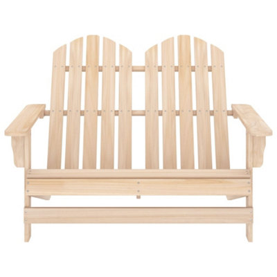 Berkfield 2-Seater Garden Adirondack Chair Solid Fir Wood