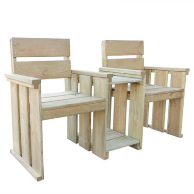 Berkfield 2 Seater Garden Bench 150 cm Impregnated Pinewood