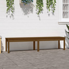 Berkfield 2-Seater Garden Bench Honey Brown 203.5x44x45 cm Solid Wood Pine