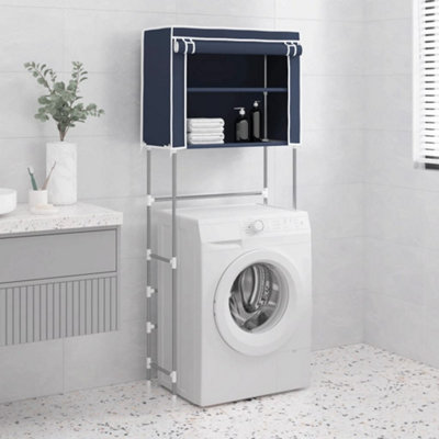 Berkfield 2-Tier Storage Rack over Laundry Machine Blue 71x29.5x170.5 cm Iron Price Comparisons | Compare The Build