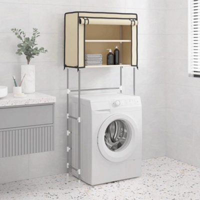 Berkfield 2-Tier Storage Rack over Laundry Machine Cream 71x29.5x170.5 cm Iron Price Comparisons | Compare The Build