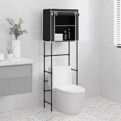 Berkfield 2-Tier Storage Rack over Toilet Black 56x30x170 cm Iron Price Comparisons | Compare The Build