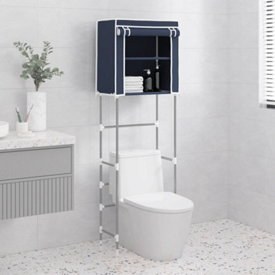 Berkfield 2-Tier Storage Rack over Toilet Blue 56x30x170 cm Iron Price Comparisons | Compare The Build