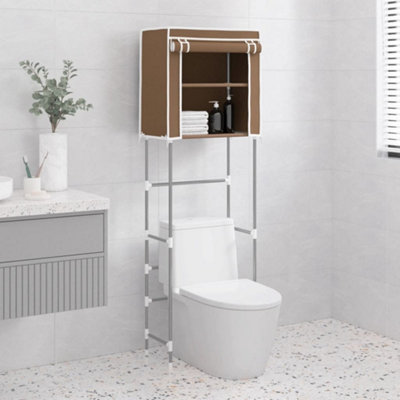 Berkfield 2-Tier Storage Rack over Toilet Brown 56x30x170 cm Iron Price Comparisons | Compare The Build