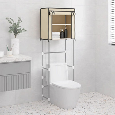 Berkfield 2-Tier Storage Rack over Toilet Cream 56x30x170 cm Iron Price Comparisons | Compare The Build