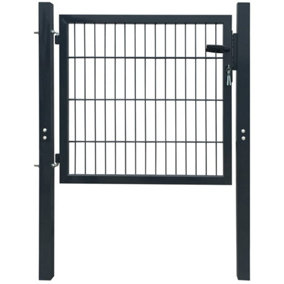 Berkfield 2D Fence Gate (Single) Anthracite Grey 106 x 130 cm
