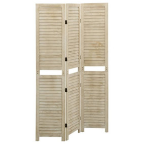 Berkfield 3-Panel Room Divider 105x165 cm Solid Wood Paulownia