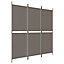 Berkfield 3-Panel Room Divider Anthracite 150x220 cm Fabric