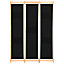 Berkfield 3-Panel Room Divider Black 120x170x4 cm Fabric