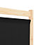 Berkfield 3-Panel Room Divider Black 120x170x4 cm Fabric