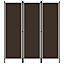 Berkfield 3-Panel Room Divider Brown 150x180 cm