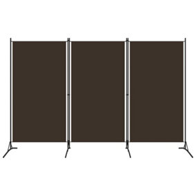 Berkfield 3-Panel Room Divider Brown 260x180 cm
