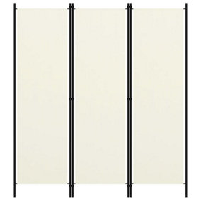 Berkfield 3-Panel Room Divider Cream White 150x180 cm