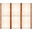 Berkfield 3-Panel Room Divider Cream White 210x180 cm