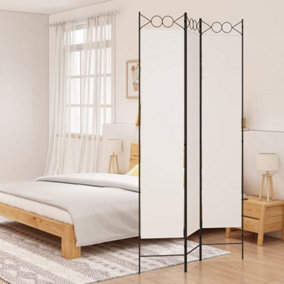 Berkfield 3-Panel Room Divider White 120x220 cm Fabric