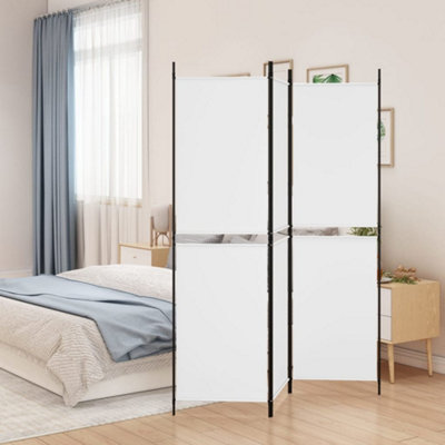 Berkfield 3-Panel Room Divider White 150x180 cm Fabric