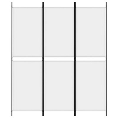 Berkfield 3-Panel Room Divider White 150x180 cm Fabric