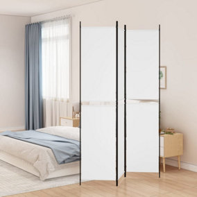 Berkfield 3-Panel Room Divider White 150x220 cm Fabric