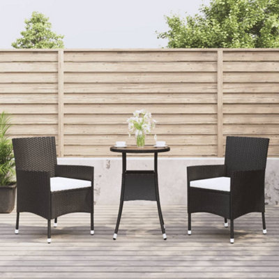 Rattan effect discount bistro set 3pc