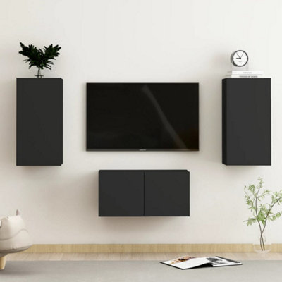 Tv stand attached store to wall