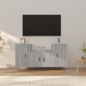 Berkfield 3 Piece TV Cabinet Set Grey Sonoma Engineered Wood