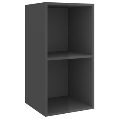 Berkfield 3 Piece TV Cabinet Set High Gloss Grey Engineered Wood