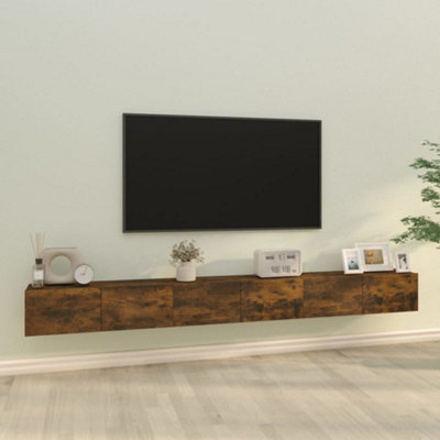 Solid wood deals floating tv shelf