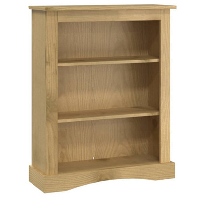 Berkfield 3-Tier Bookcase Mexican Pine Corona Range 81x29x100 cm